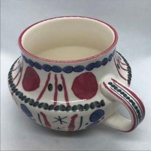 Anthro Coffee/Tea Mug Beveled Multicolor